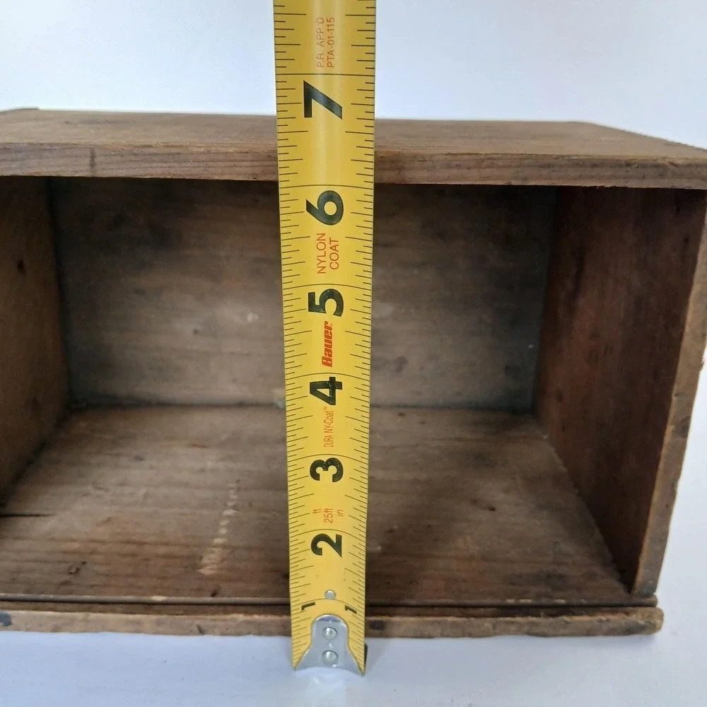 Vintage Tongue And Grove Wood Storage File Box Cottagecore Decor